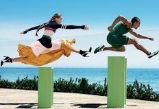 Gigi Hadid in the cover of Vogue with Olympic decathlete Ashton Eaton