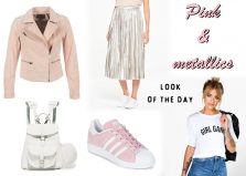 Look of the day - pink & metallics